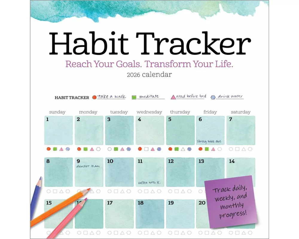 Habit Tracker Wall Calendar 2026
