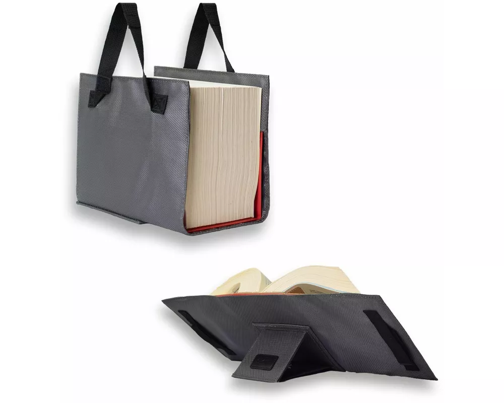 LexSKIN Einband in Gr. XL (Habersack) in Dunkel-Grau mit ausklappbarer Buchstütze