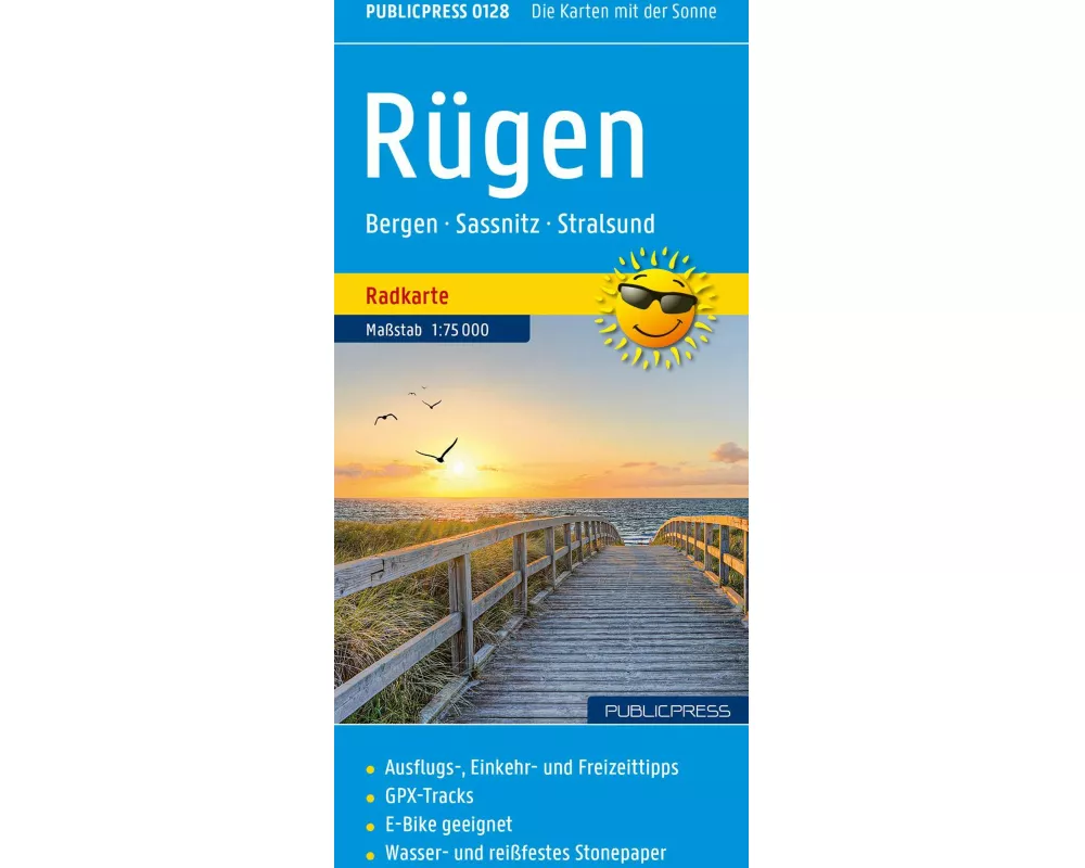 Rügen, Radkarte 1:85.000, Publicpress