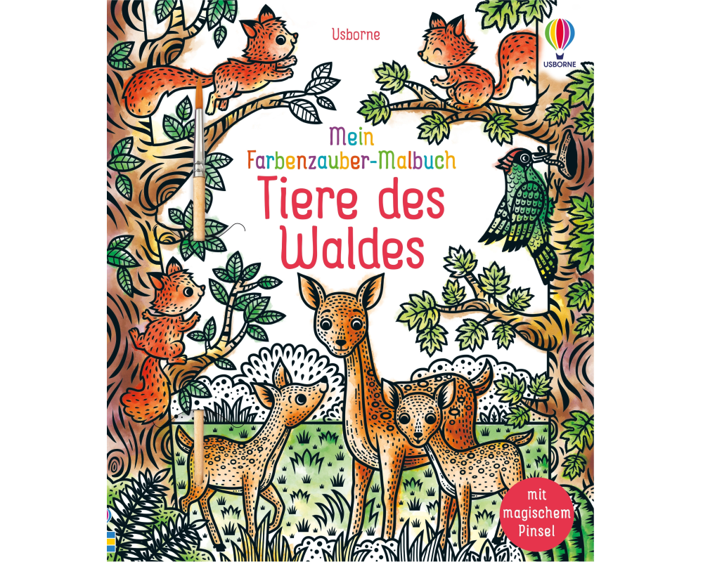 Mein Farbenzauber-Malbuch: Tiere des Waldes