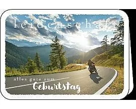 Doppelkarte / Zum Geburtstag (Motorrad) / quer