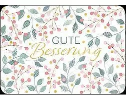 Postkarte / Gute Besserung (Blätter) / quer
