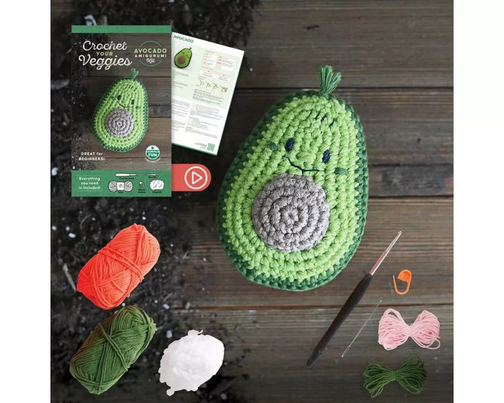Crochet Your Veggies Amigurumi Kit Avocado