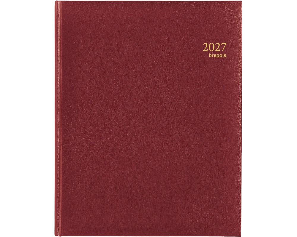 BREPOLS Agenda Concorde Lima Ku. 2027 0.240.1256 1W/2S weinrot 21x27cm