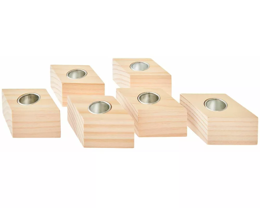 Kerzenhalter Raute, für Stabkerzen Ø2,2 cm, 6-tlg FSC 100%