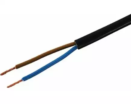 STEFFEN Installationskabel TD 2 x 1.0 mm², 20 m Schwarz