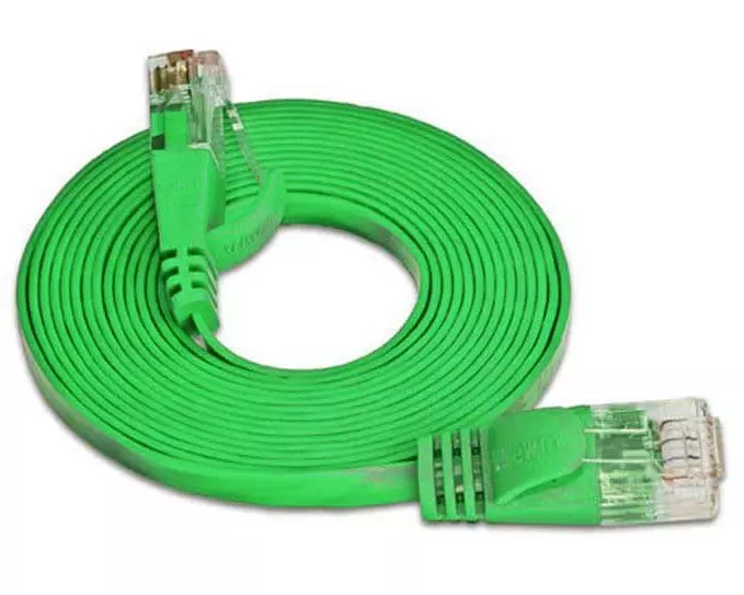 SLIM Slimpatchkabel RJ-45 - RJ-45, Cat 6, UTP, 1.5 m, Grün