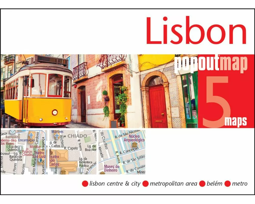 Lisbon PopOut Map - pocket-size, pop-up map of Lisbon