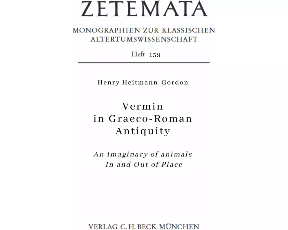Vermin in Graeco-Roman Antiquity