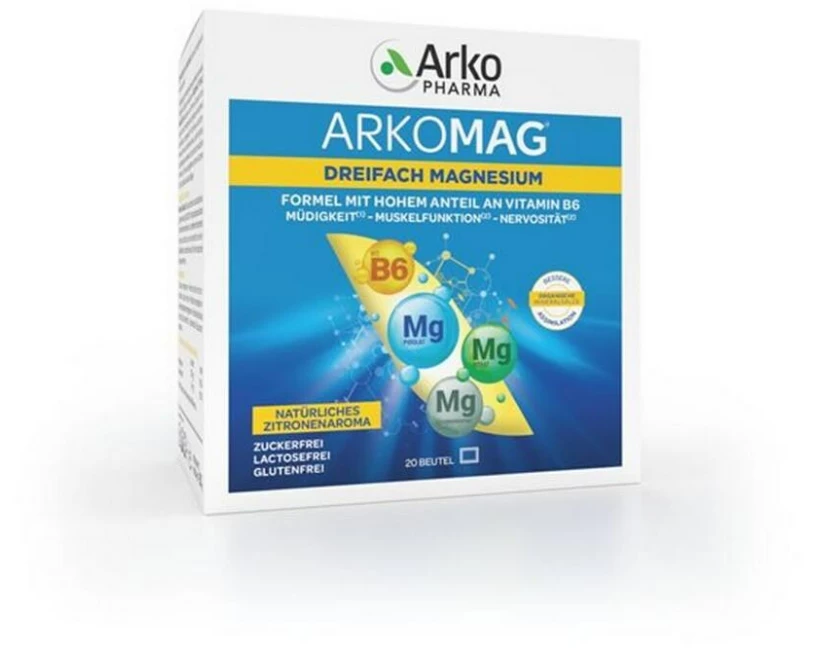 Arkopharma Dreifach Magnesium + B6 20 Beutel