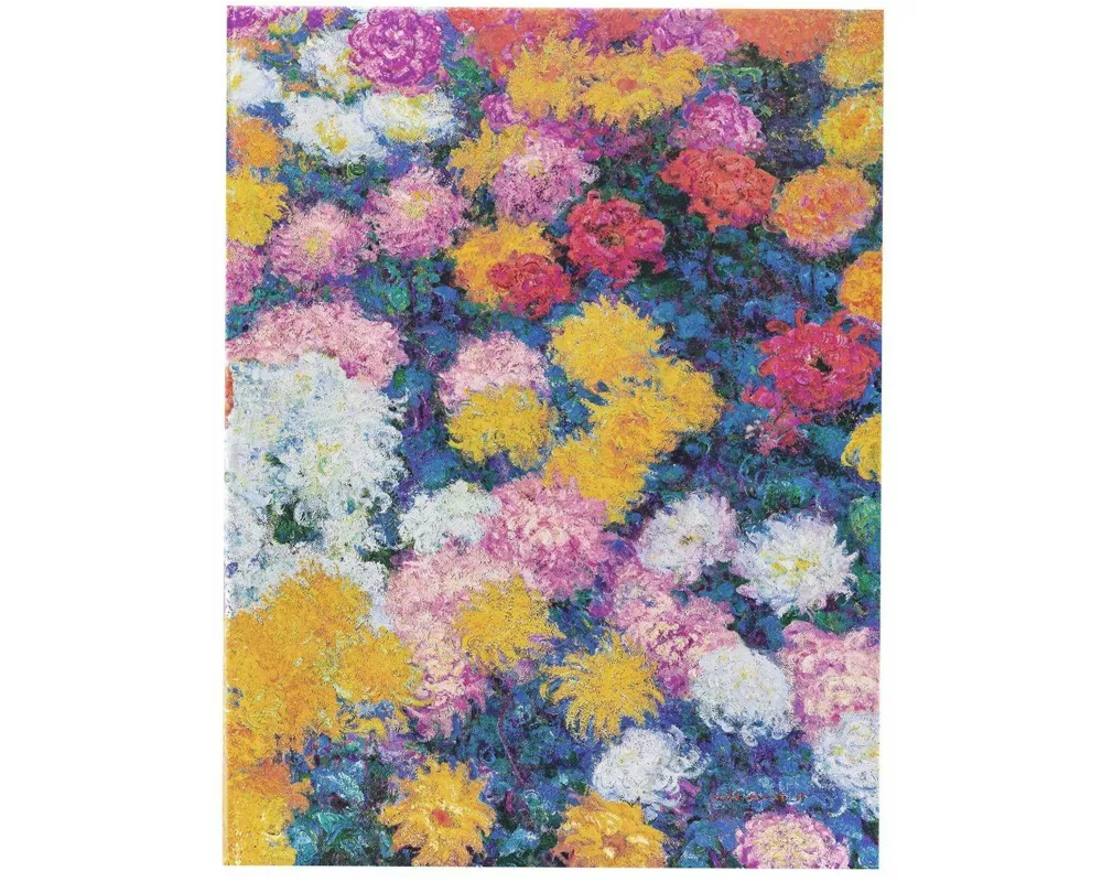 Monet's Chrysanthemums Ultra Lined Hardback Journal (Elastic Band Closure)