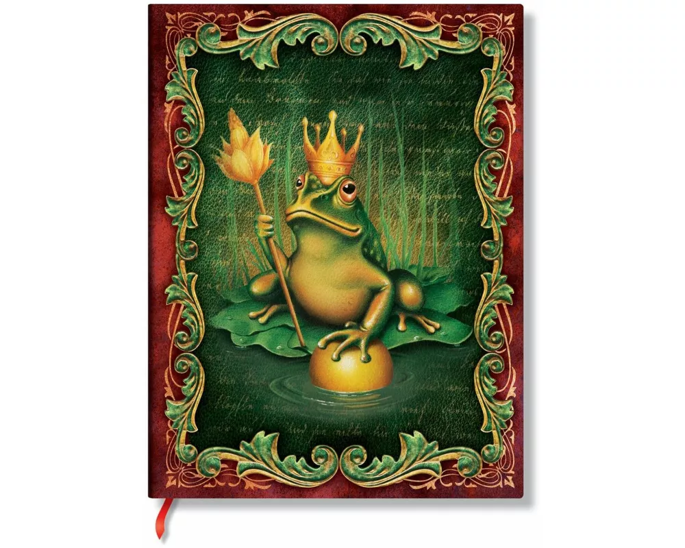 The Brothers Grimm, Frog Prince (Fairy Tale Collection) Midi Unlined Hardback Journal (Elastic Band Closure)