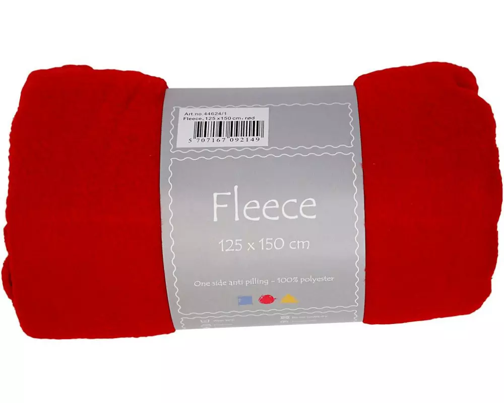 Creativ Company Fleece 150 cm x 125 cm, Rot