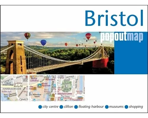 Bristol PopOut Map - pocket size, pop up map of Bristol city centre