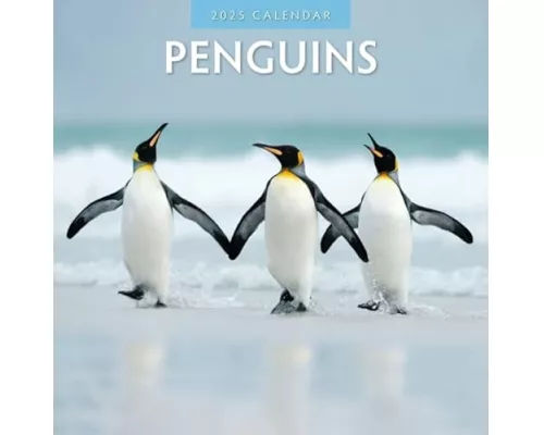 Penguins 2025 Square Wall Calendar