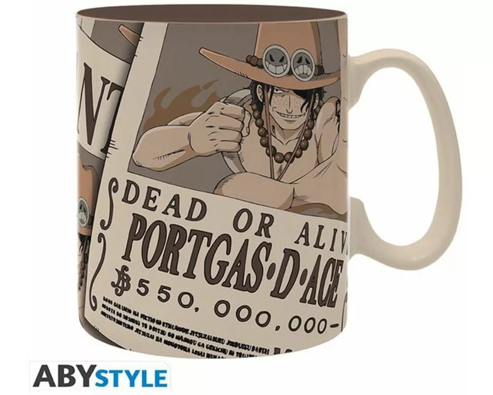 ONE PIECE - Mug - 460ml - Wanted Ace - cardboard box