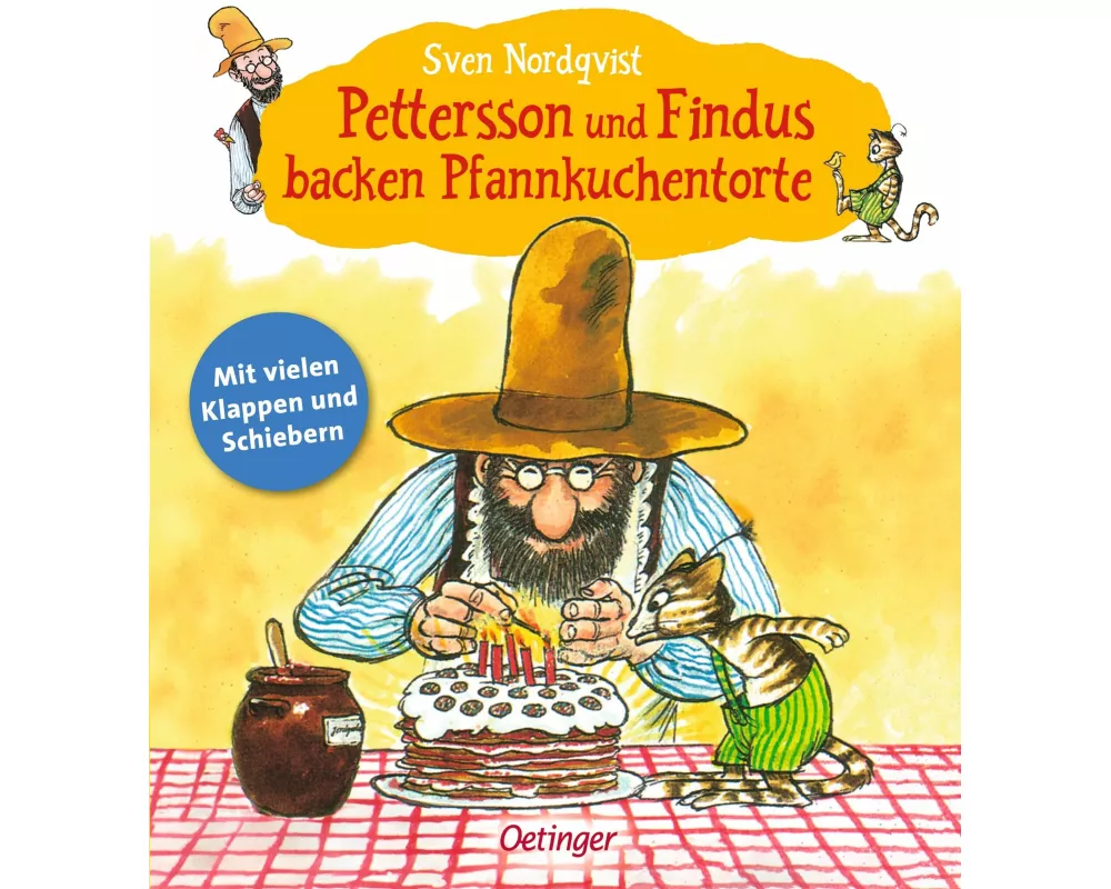 Pettersson und Findus backen Pfannkuchentorte