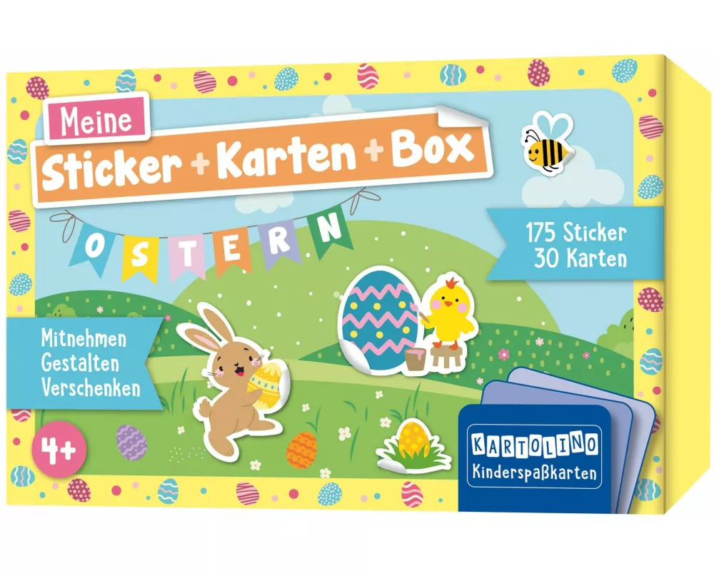 Meine Sticker + Karten + Box - Ostern