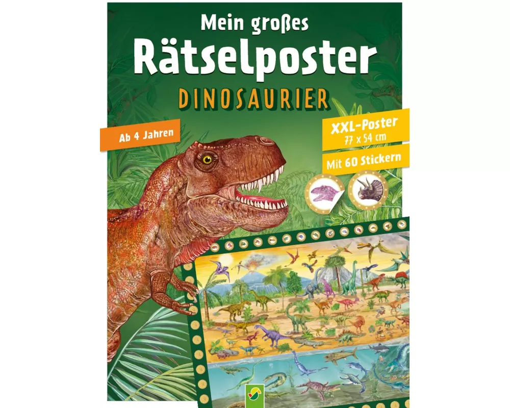 Mein großes Rätselposter Dinosaurier