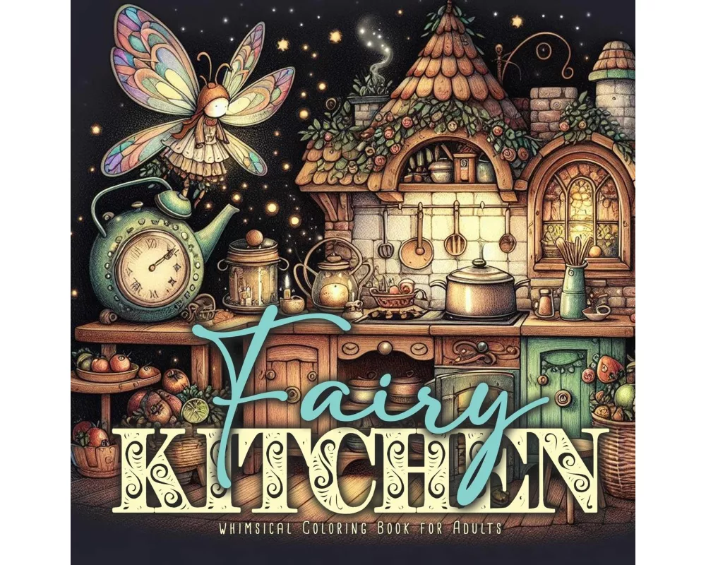 Fairy Kitchen Coloring Book for Adults