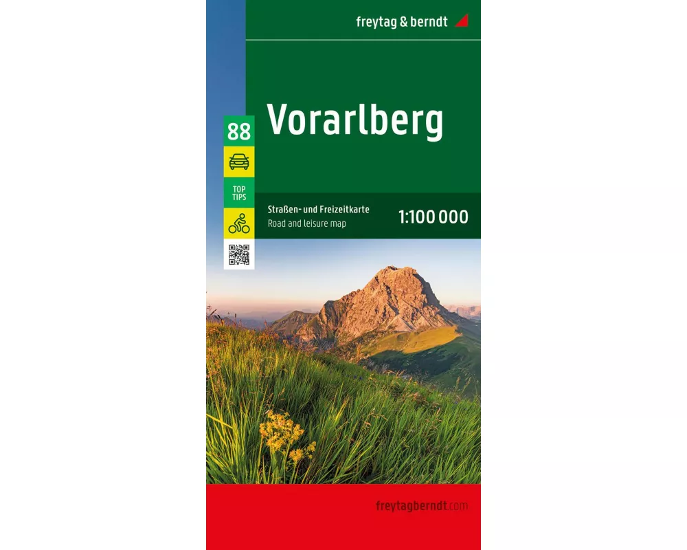 Vorarlberg, Straßen- und Freizeitkarte 1:100.000, freytag & berndt