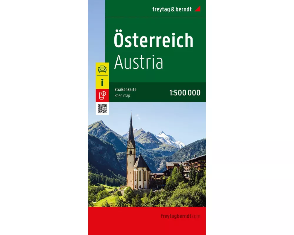 Österreich, Straßenkarte 1:500.000, freytag & berndt