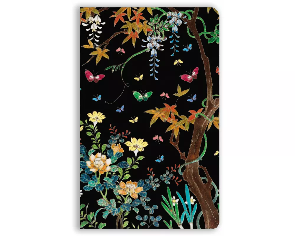 Ashmolean Museum: Cloisonné Casket with Flowers and Butterflies (Soft Touch Journal)