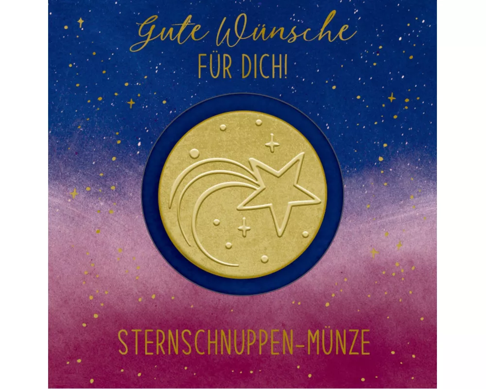 Sternschnuppen-Münze – Gute Wünsche für dich
