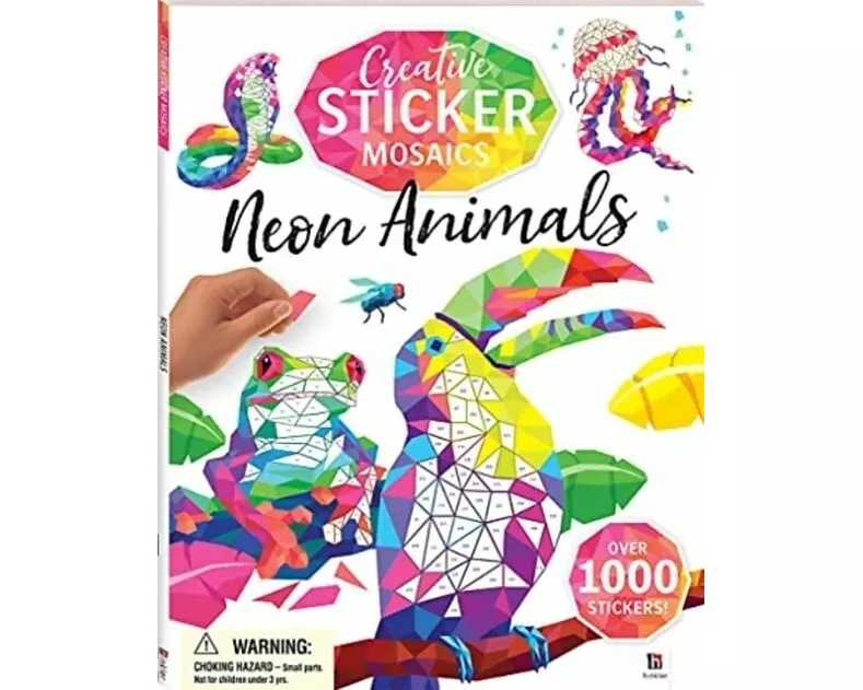 Creative Sticker Mosaics Neon Animals