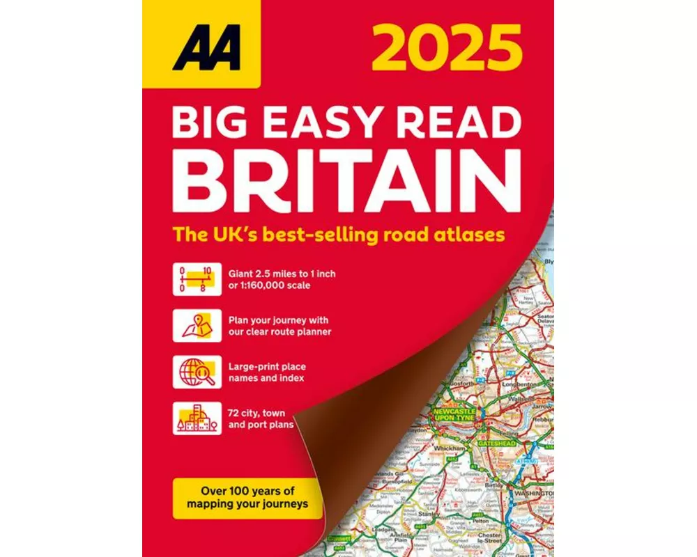 AA Big Easy Read Atlas Britain 2025
