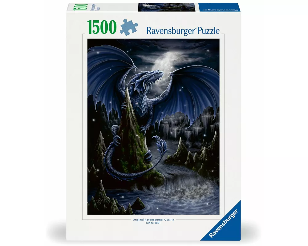 Erwachsenenpuzzle 1500 Teile - Der Schwarzblaue Drache