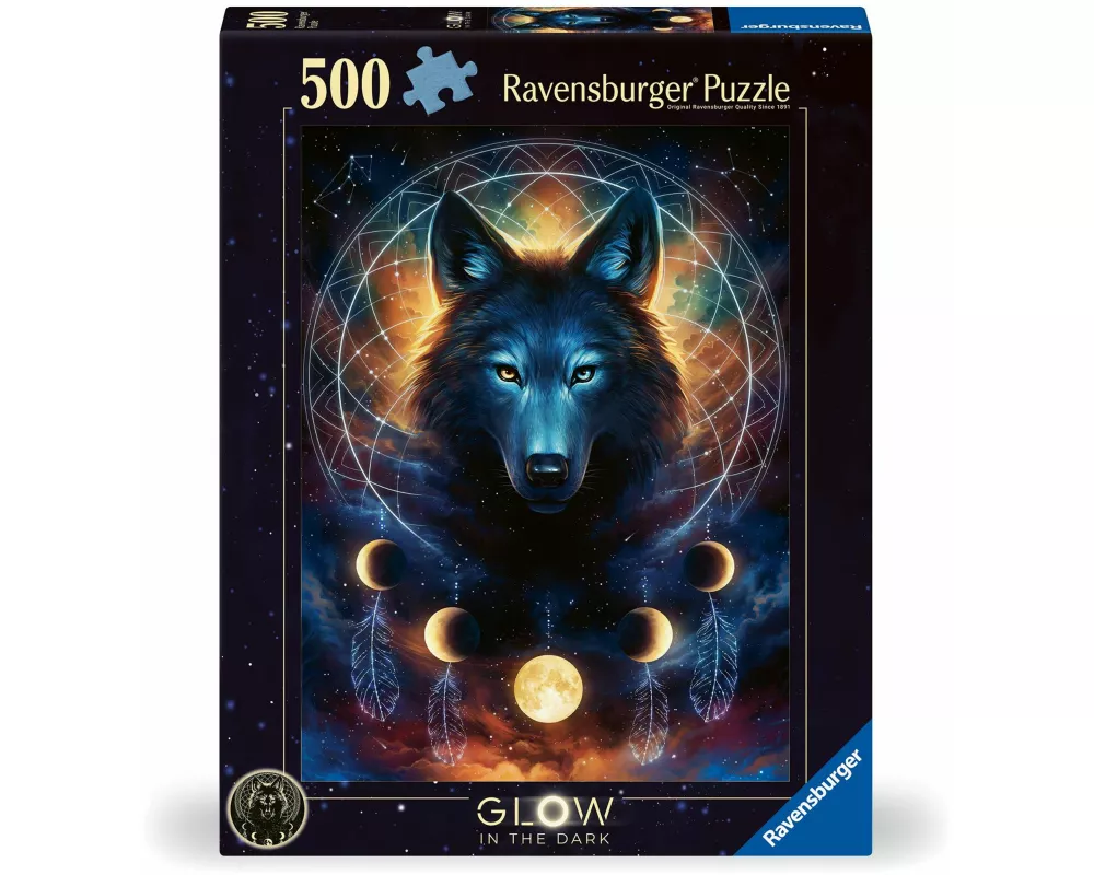 Erwachsenenpuzzle 500 Teile - Leuchtender Wolf