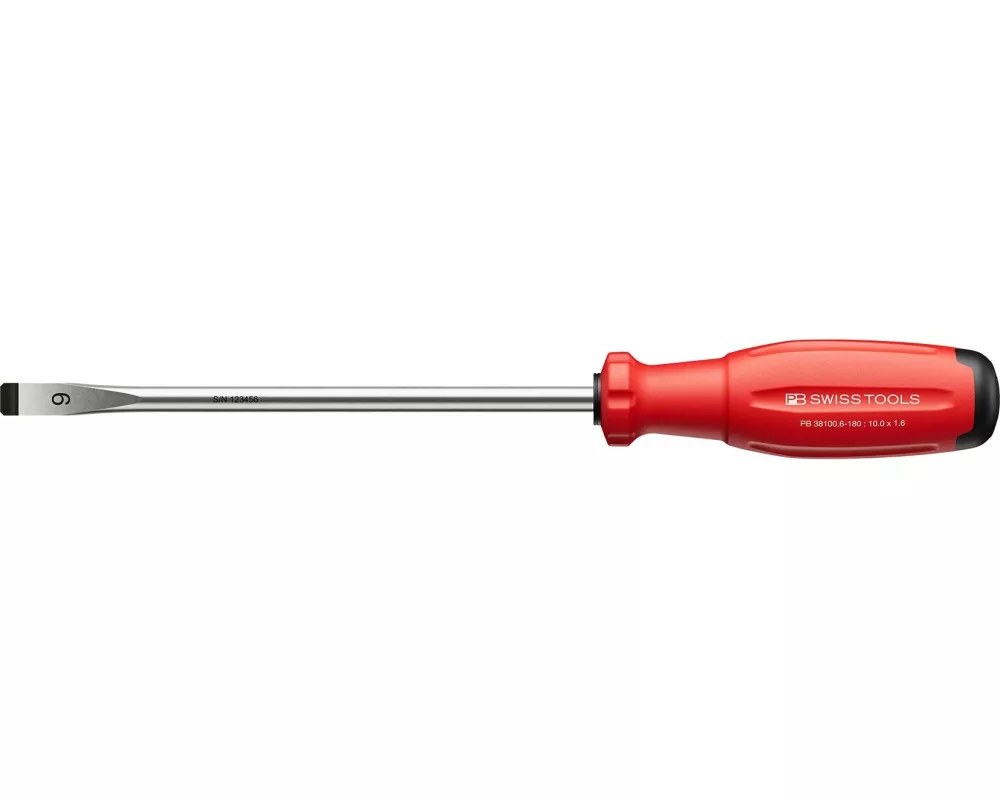 PB Swiss Tools Schlitz-Schraubenzieher 38100 SwissGrip Evo 180 mm Schlitz