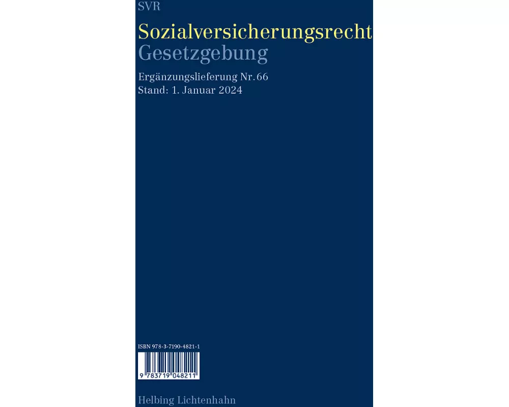 Sozialversicherungsrecht - Gesetzgebung EL 66