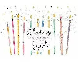 Postkarte. Zum Geburtstag. . . (Kerzen)