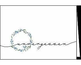 Doppelkarte. Unvergessen (Kranz)