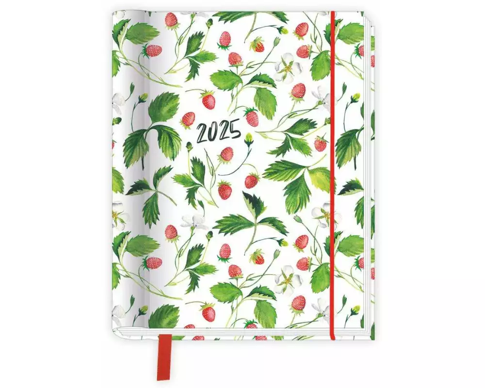 Trötsch Taschenkalender A6 Wire-O Motiv Früchte 2025 mit Postkarten