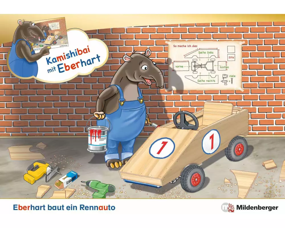Kamishibai mit Eberhart - Eberhart baut ein Rennauto - Set