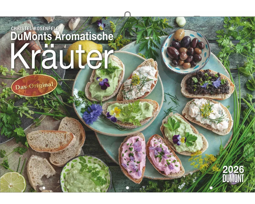 DUMONTS - Aromatische Kräuter 2026 – Broschürenkalender 42 x 29 cm – Mit Rezepten, Texten & Farbfotografie für Kräuter- und Kochliebhaber