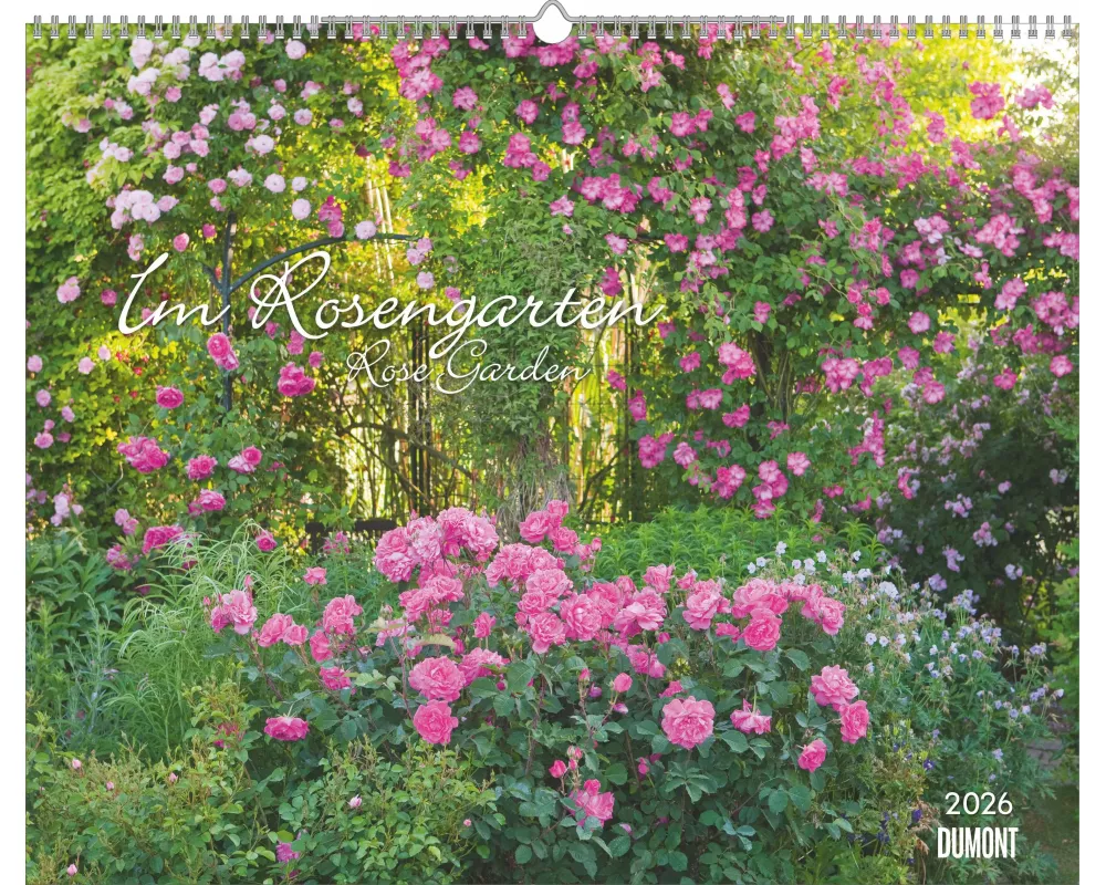 DUMONT - Im Rosengarten 2026 – Gartenkalender – Querformat 52 x 43 cm – Romantische Rosenmotive für Gartenfreunde