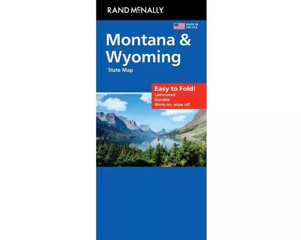 Rand McNally Easy to Fold: Montana, Wyoming Laminated Map