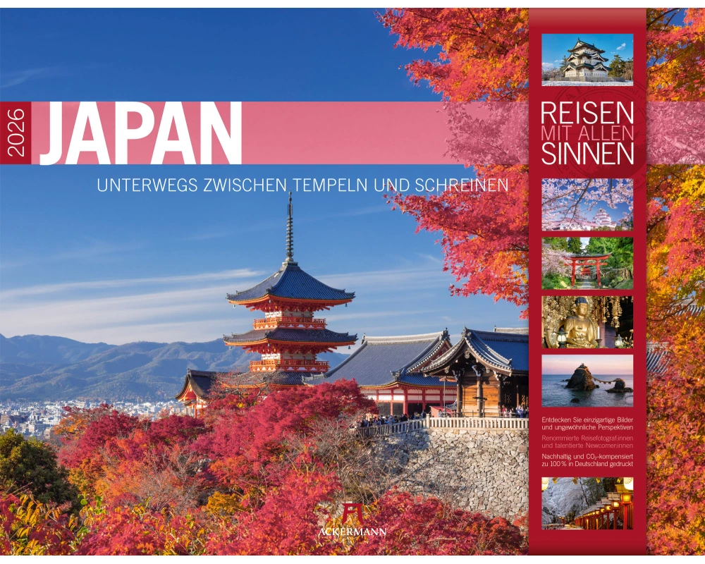 Japan Kalender 2026 | Unterwegs zwischen Tempeln und Schreinen