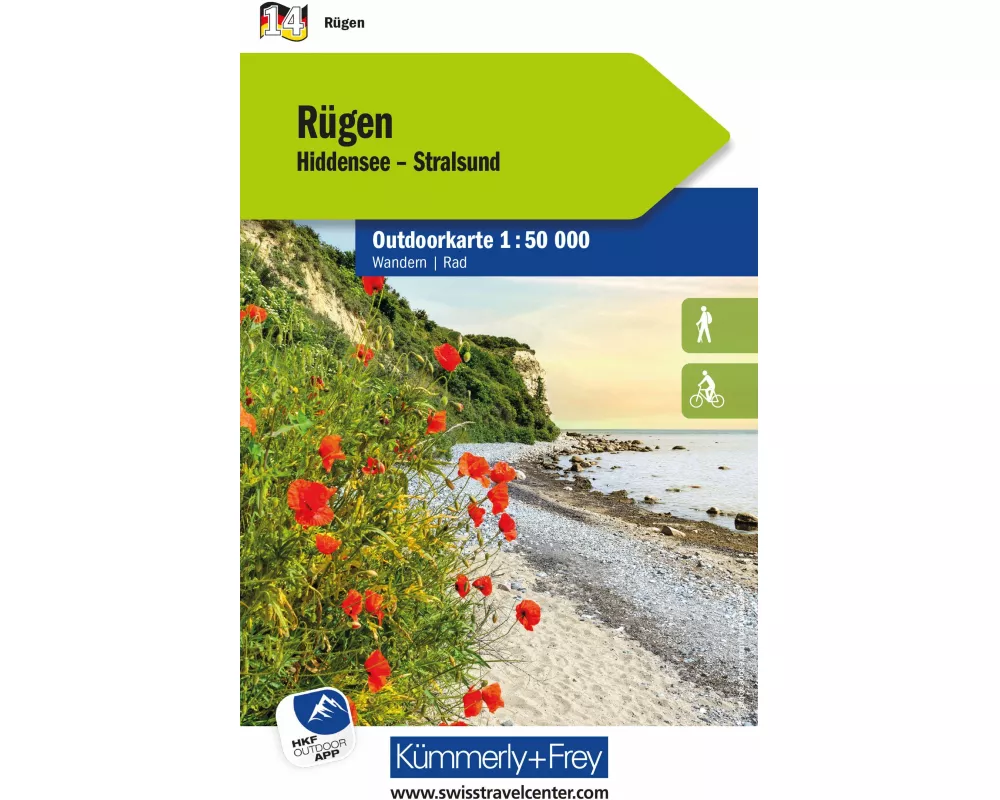 Kümmerly+Frey Outdoorkarte Deutschland 14 Rügen 1:50.000