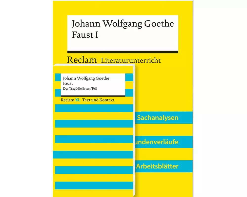 Paket für Lehrkräfte »Johann Wolfgang Goethe: Faust. Der Tragödie Erster Teil« (Textausgabe und Lehrerband). 2 Bände eingeschweißt