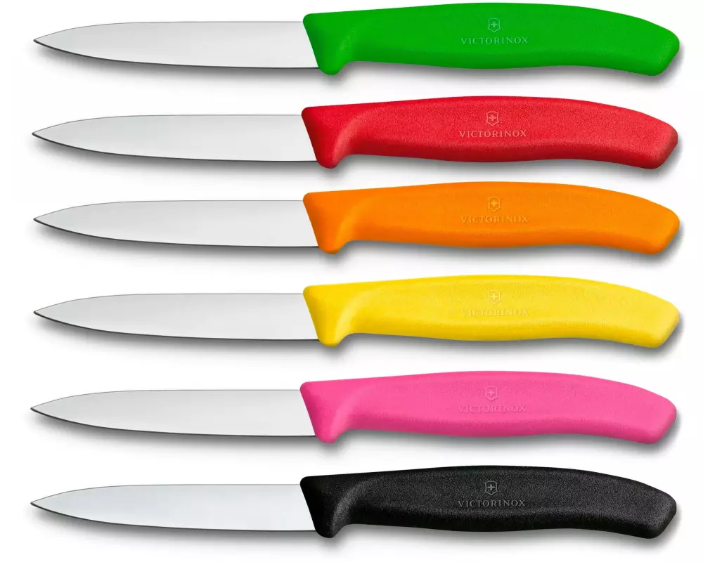 Victorinox Gemüsemesser Swiss Classic 6 Stück, Schwarz, 8 cm