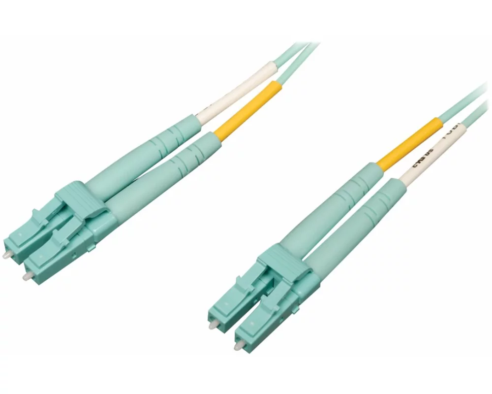 EATON TRIPPLITE 10Gb/100Gb, Duplex, Multimode, 50/125, OM4, LSZH, Fiber Patch Cable, LC/LC - Aqua, 5m 16ft.