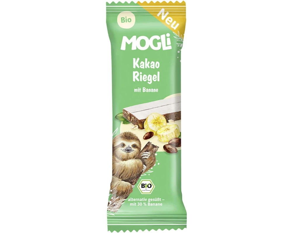 Mogli Kakao Riegel Bio mit Banane, 25 g