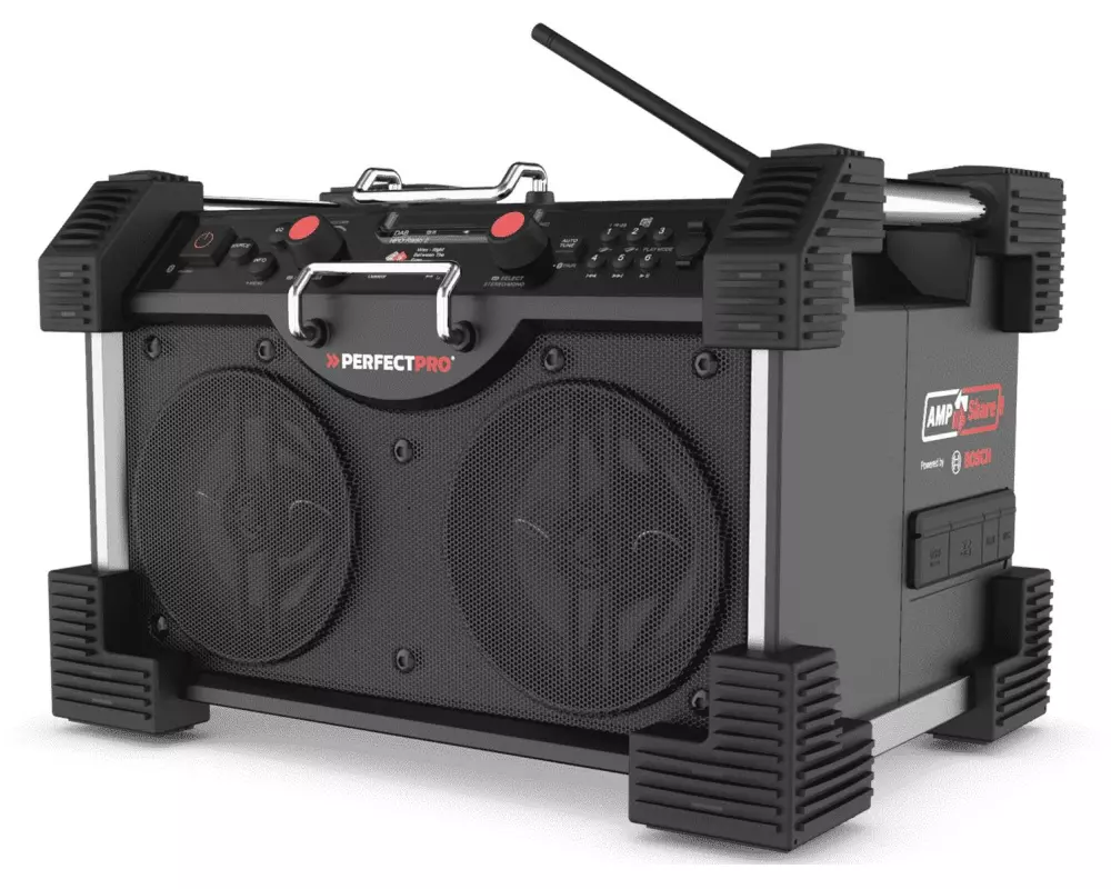 Perfectpro Baustellenradio Rockhart 18 V Schwarz