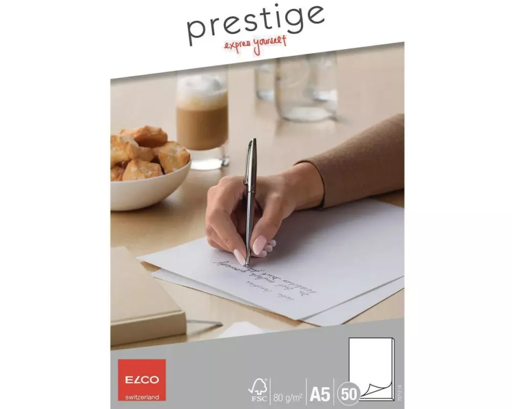 ELCO Notizblock Prestige A5 Blanko, 50 Blatt