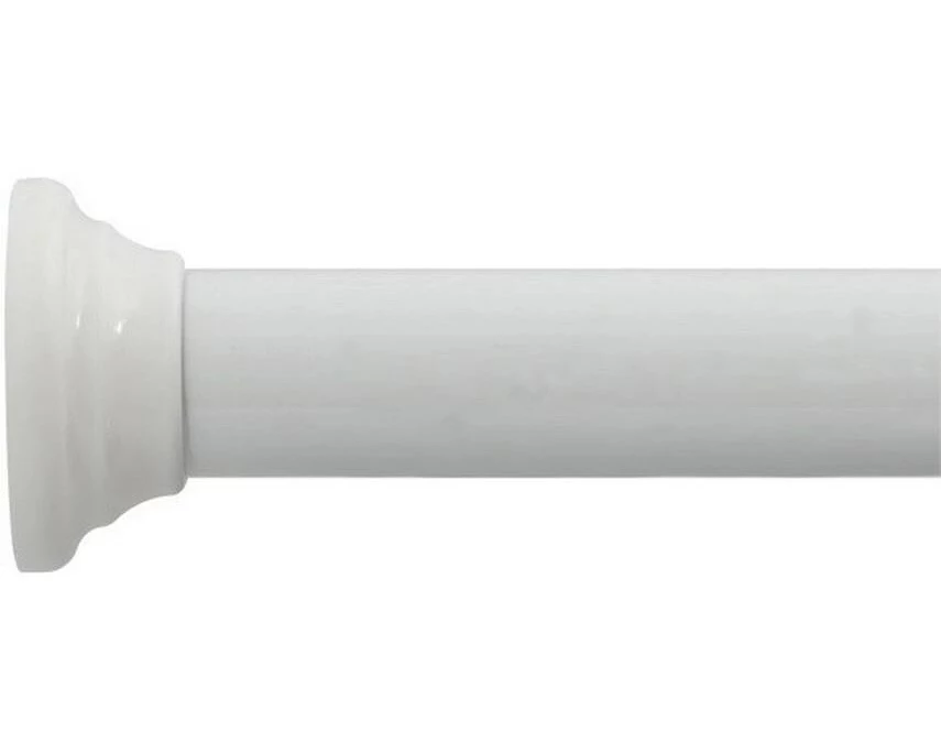 spirella Duschvorhangstange Kreta 125/220 x 3.5 cm, Weiss